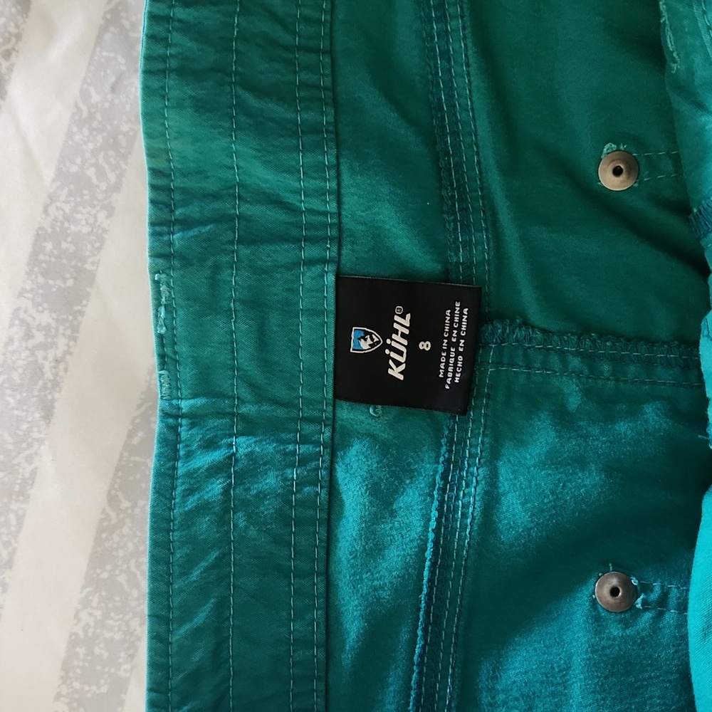 Kuhl Splash 5.5 Performance Shorts Everglade Teal Turquoise Size 8 Eight Women’s - Picture 2 of 3